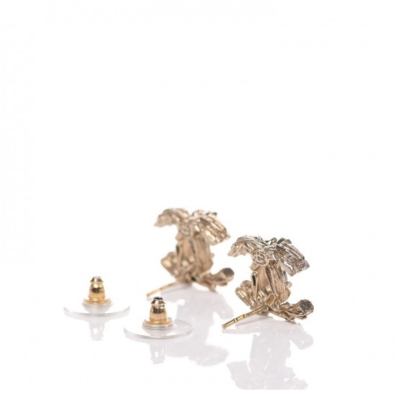 Authentic - Light Gold CHANEL Crystal Twisted CC - Picture 3 of 6